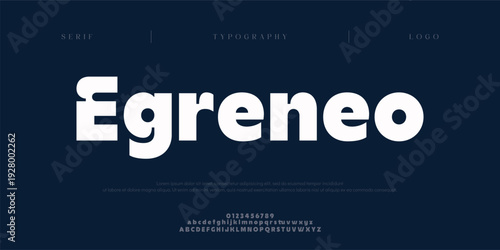 Egreneo, Creative digital technology Modern Logo Sport Italic Alphabet Font. Typography abstract italic Futurebold fonts, sport, movie brand and logos. vector illustration
