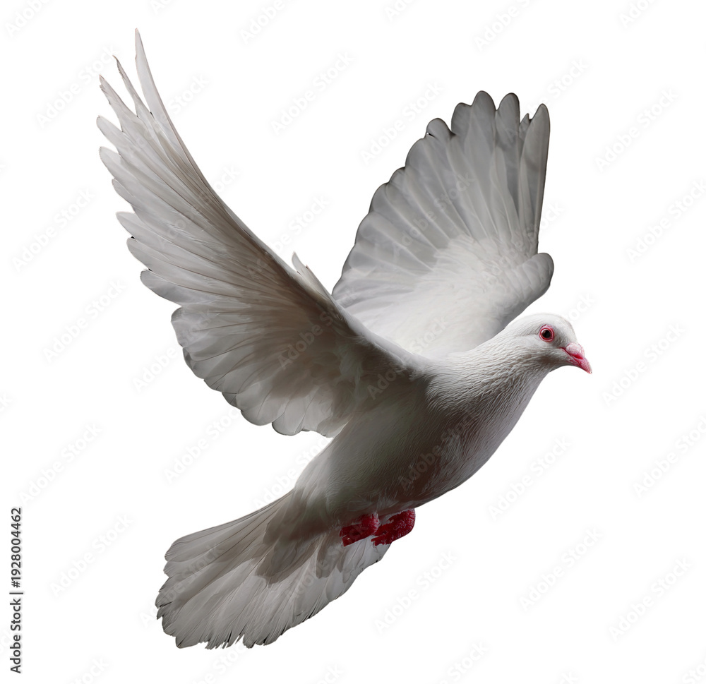 Fototapeta premium Dove in Flight: A Symbol of Peace