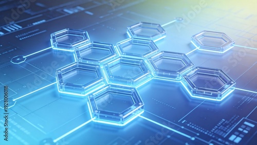 Hexagonal Internet Future Technology Theme