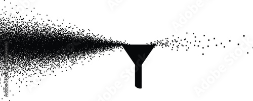 Data Flow Restriction Bottleneck Silhouette – Slow Performance Icon