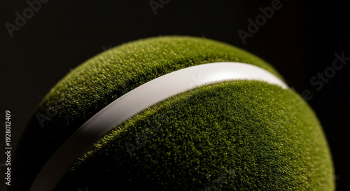 Wallpaper Mural Vividly Sharp Tennis Ball Glows Under Dark Background Torontodigital.ca