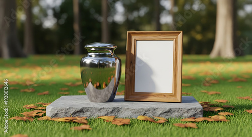 Wallpaper Mural Urn and frame resting quietly in a nature setting Torontodigital.ca