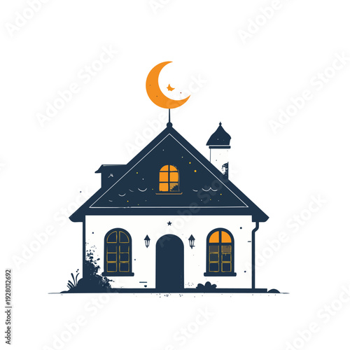 Cute Eid Ramadan Illustration