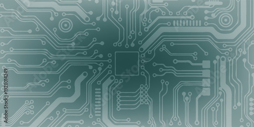 Futuristic technology motherboard illustration for high-tech digital concepts, AI, and electronics design. vector illustration