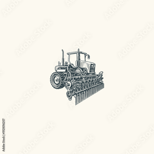 Car farm logo design template vector illustration