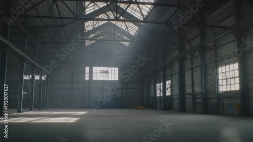 Massive Industrial Warehouse Interior Structure