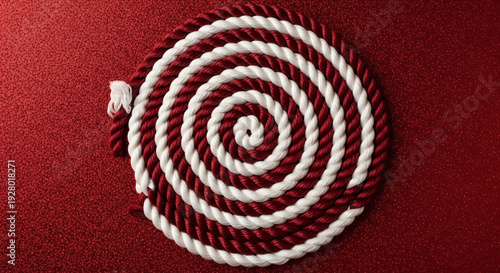 Wallpaper Mural Rope Coils Nicely in a Red White Spiral Pattern Torontodigital.ca