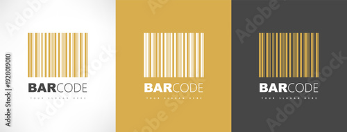 Barcode logo vector design. Logo design.	