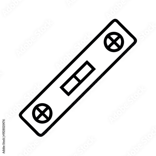 Construction Spirit Level Tool Icon for Carpentry and DIY Home Improvement Line Art Illustration