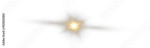 PNG Radiant Sunbeam Star Light with Powerful Glow, Bright Spotlight on Black Background, Abstract Energy Burst