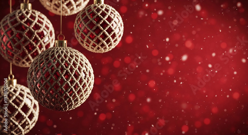 Wallpaper Mural Exquisitely Christmas Ornaments Elegantly Dangle Amidst a Festive Backdrop Torontodigital.ca