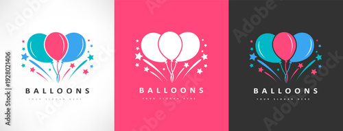 air balloons logo vector. Design illustration