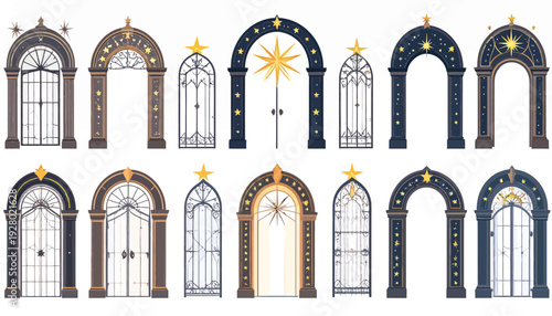 Collection of Various Arched Doorway Designs.