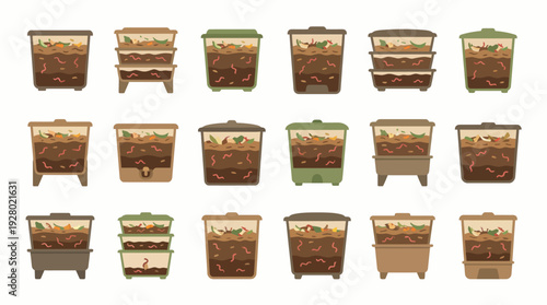 Collection of various antique wooden dressers and chests.