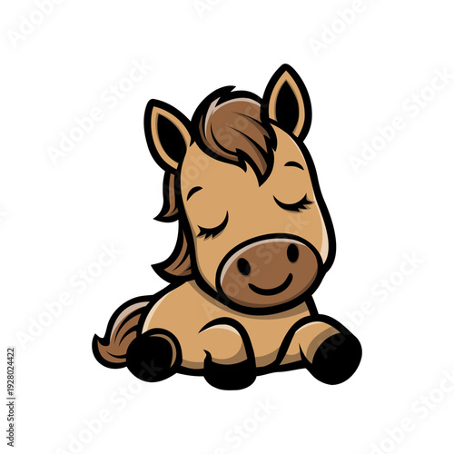 Cute Baby Horse Illustration
