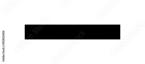 A black rectangular silhouette on a white background