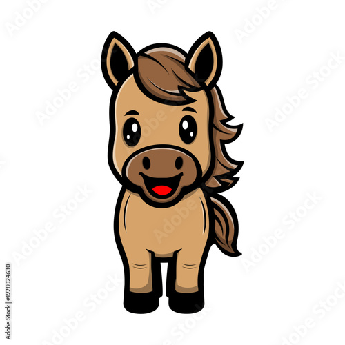 Cute Baby Horse Illustration