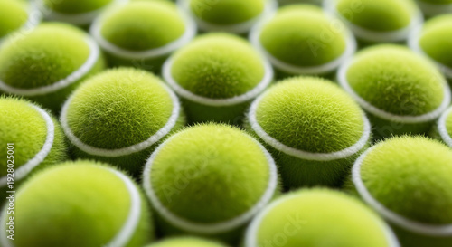 Wallpaper Mural Many Tennis Balls Intensely Arranged for Sports and Play Torontodigital.ca