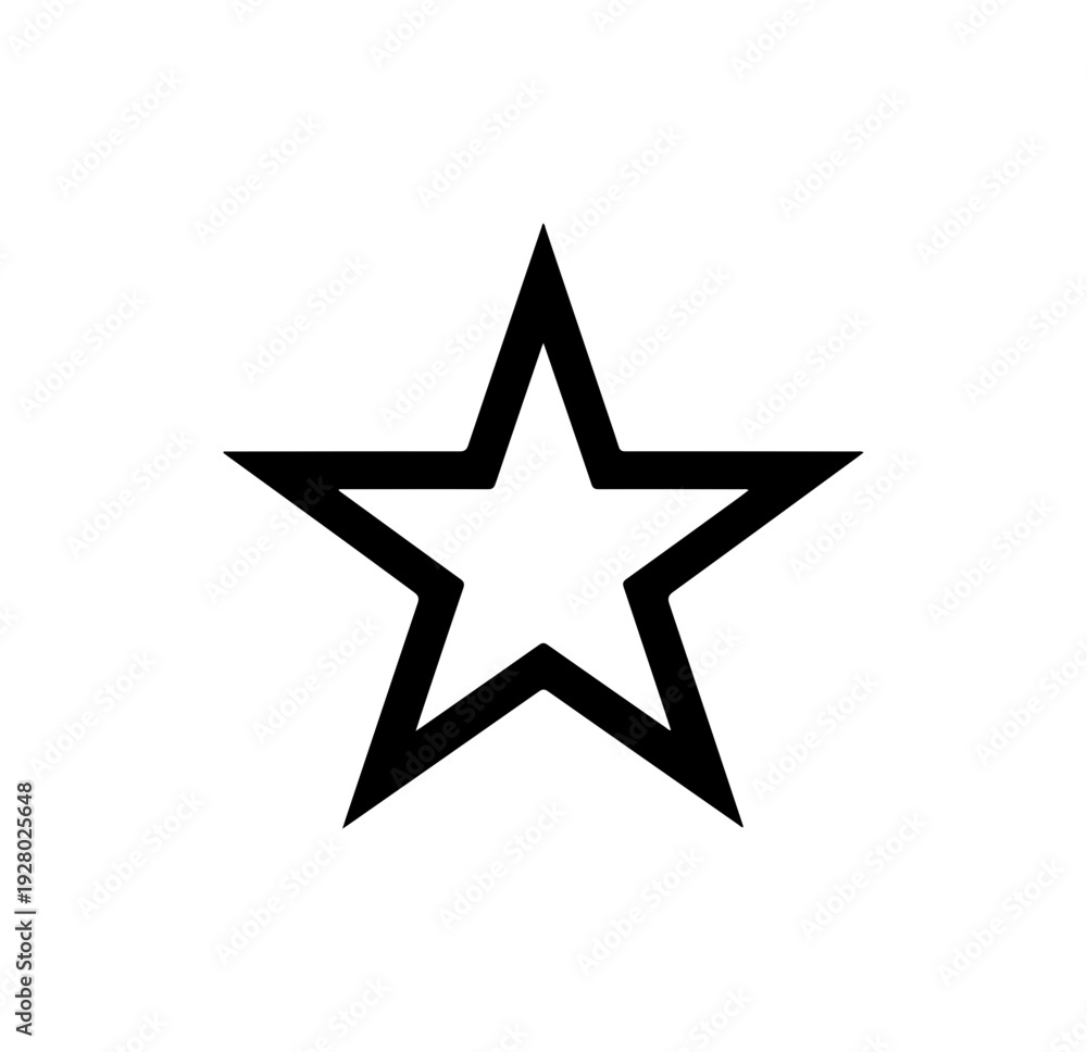 Obraz premium Silhouette of a star shape with five pointed tips