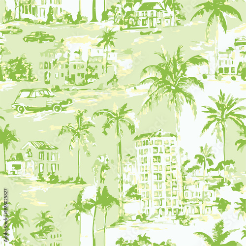 botanic seamless pattern with exotic flowers and leaves, hand drawn background. floral pattern. Tile with tropical leaf