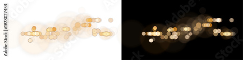 Warm Gold Bokeh Glow on Dark Elegant Background.