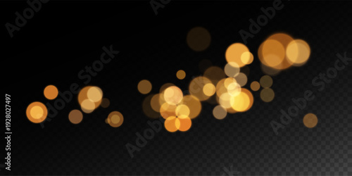 Warm Festive Golden Glow on Black Background
