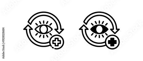 Vision Recovery Icon Collection line & Mixed Style icon 