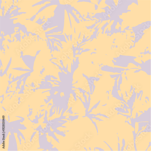 botanic seamless pattern with exotic flowers and leaves, hand drawn background. floral pattern. Tile with tropical leaf