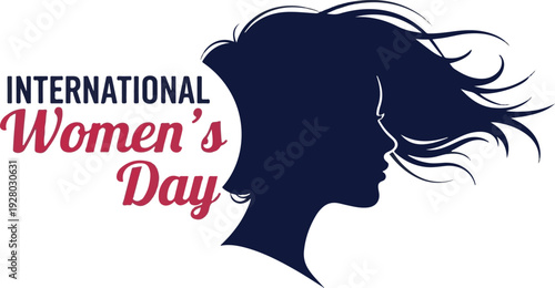 International Womens Day silhouette of woman with flowing hair International Women's Day woman silhouette