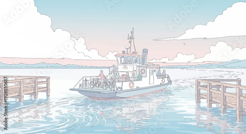 Coast Guard Vessel Docked at Pier.