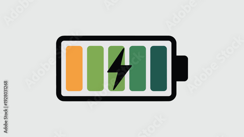 Battery Icon with Charging Indicator.