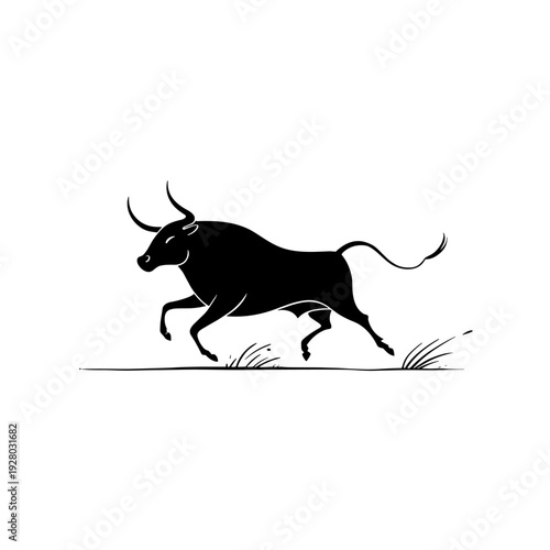 calve. calve simple black and white line art vector logo