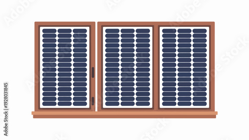 Solar Panels on Wooden Frame.