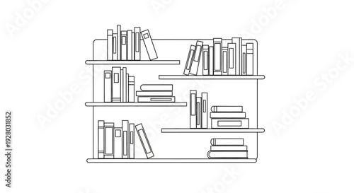 Bookshelf with books on it.