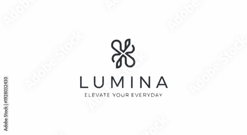 Lumina Logo Design with Simple Symbol.