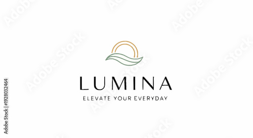 Lumina Logo Design with Wave Element.
