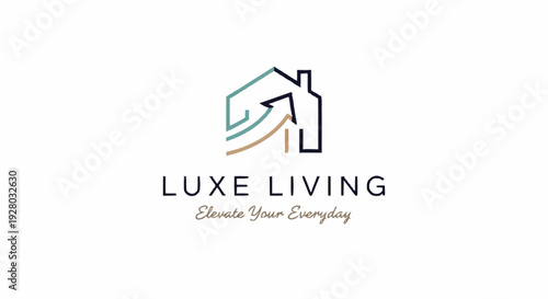 Luxe Living Logo Design Concept House.