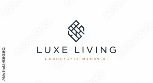 Luxe Living Modern Luxury Lifestyle Brand Logo.
