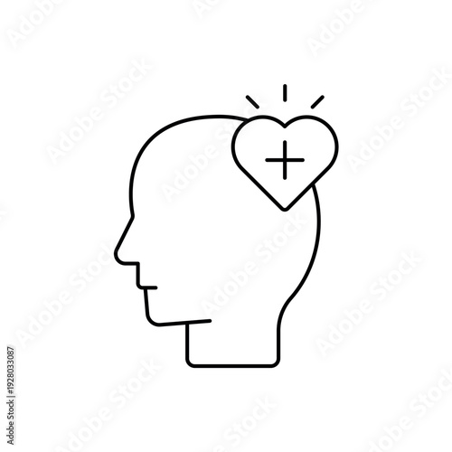 Health awareness icon, isolated on white background.