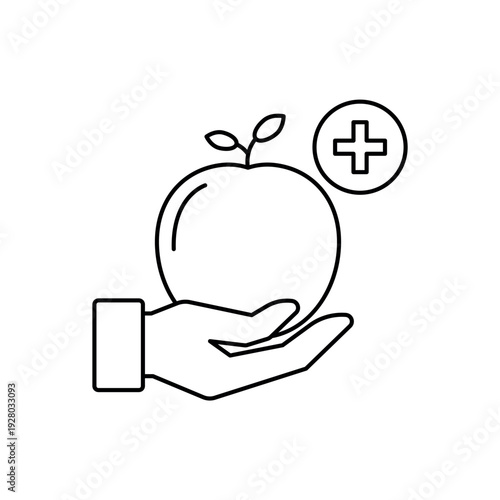 Nutrition icon, isolated on white background.