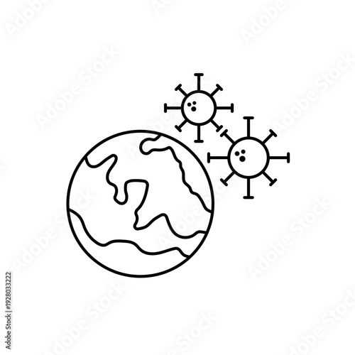 Epidemiology icon, isolated on white background.