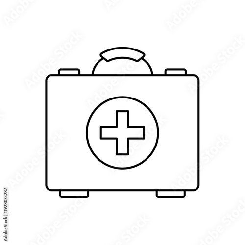 First aid icon, isolated on white background.