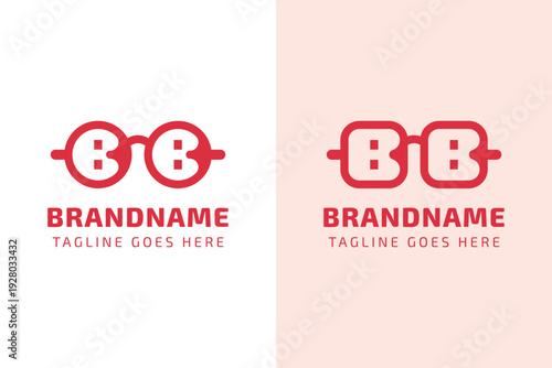 Letters BB Glasses Optic Logo, for optical company, eyewear stores, or spectacle brands