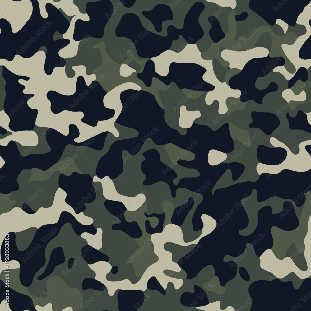 Naklejka premium Camouflage seamless pattern background masking camo repeat print
