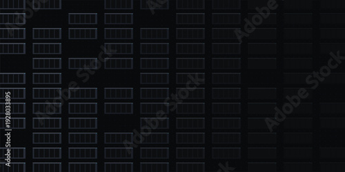 3D Abstract Black Metallic Micro Plate Grid for Data Center Server and Technology Infrastructure