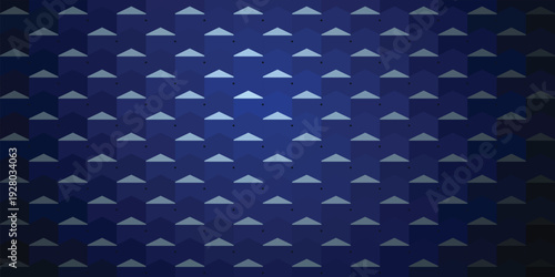 3D Blue Chevron Scale Pattern Background with Metallic Gradients for Cloud Computing and Tech Growth