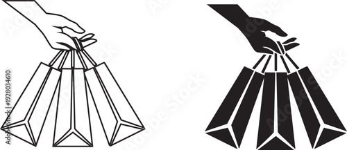 Black and white minimalist of a stylized letter P symbol