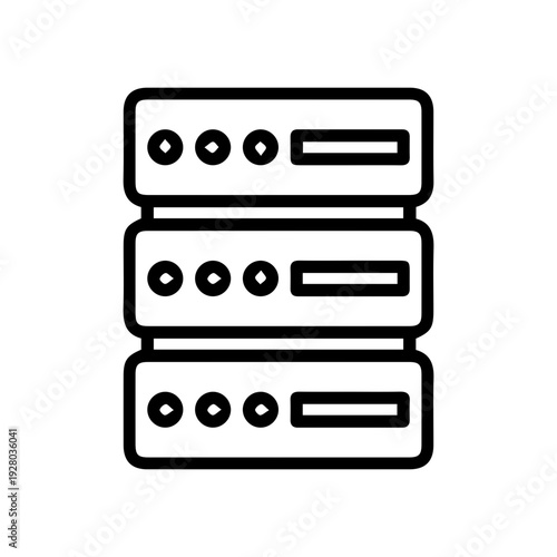 Computer server stack icon