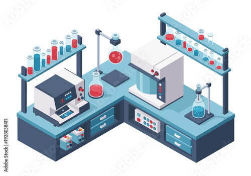 Modern laboratory equipment setup for scientific research and development