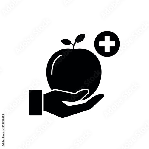 Nutrition icon, isolated on white background.